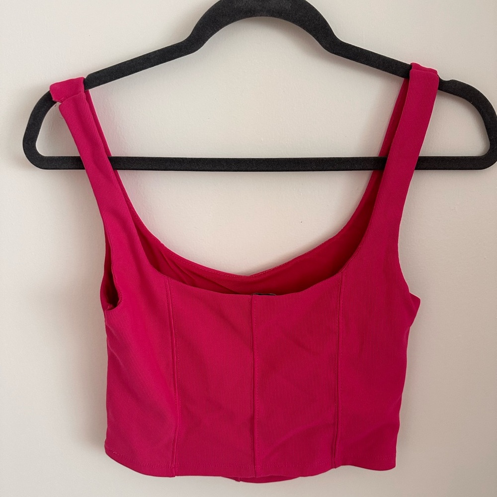Dark pink crop top